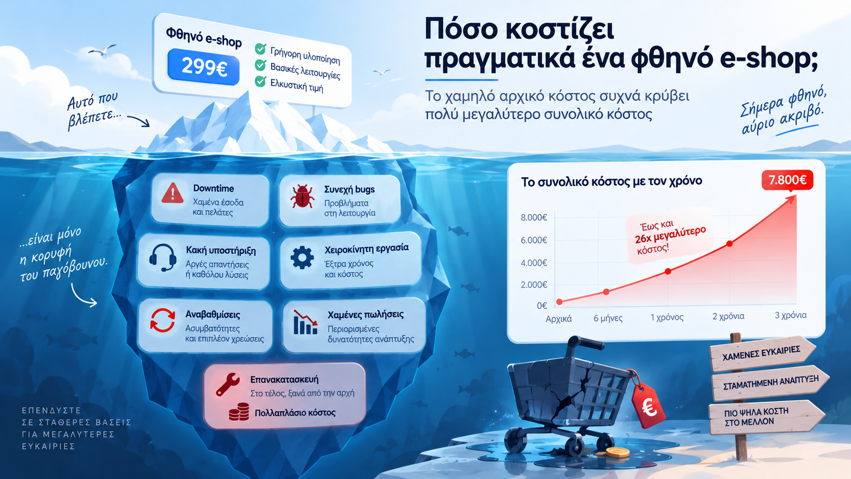 Πόσο κοστίζει ένα φθηνό e-shop